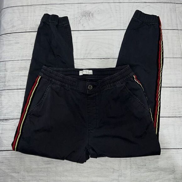 Cotton On Stripe Joggers Pockets Elastic Waist Pull-On Casual sz 6 - Picture 2 of 8